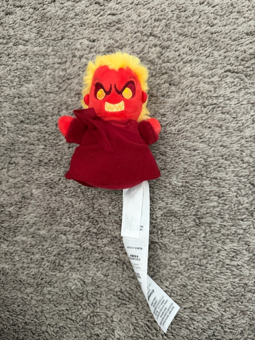 Disney Wishable Villains Red Angry Flame Plush - Kids Toy discontinued